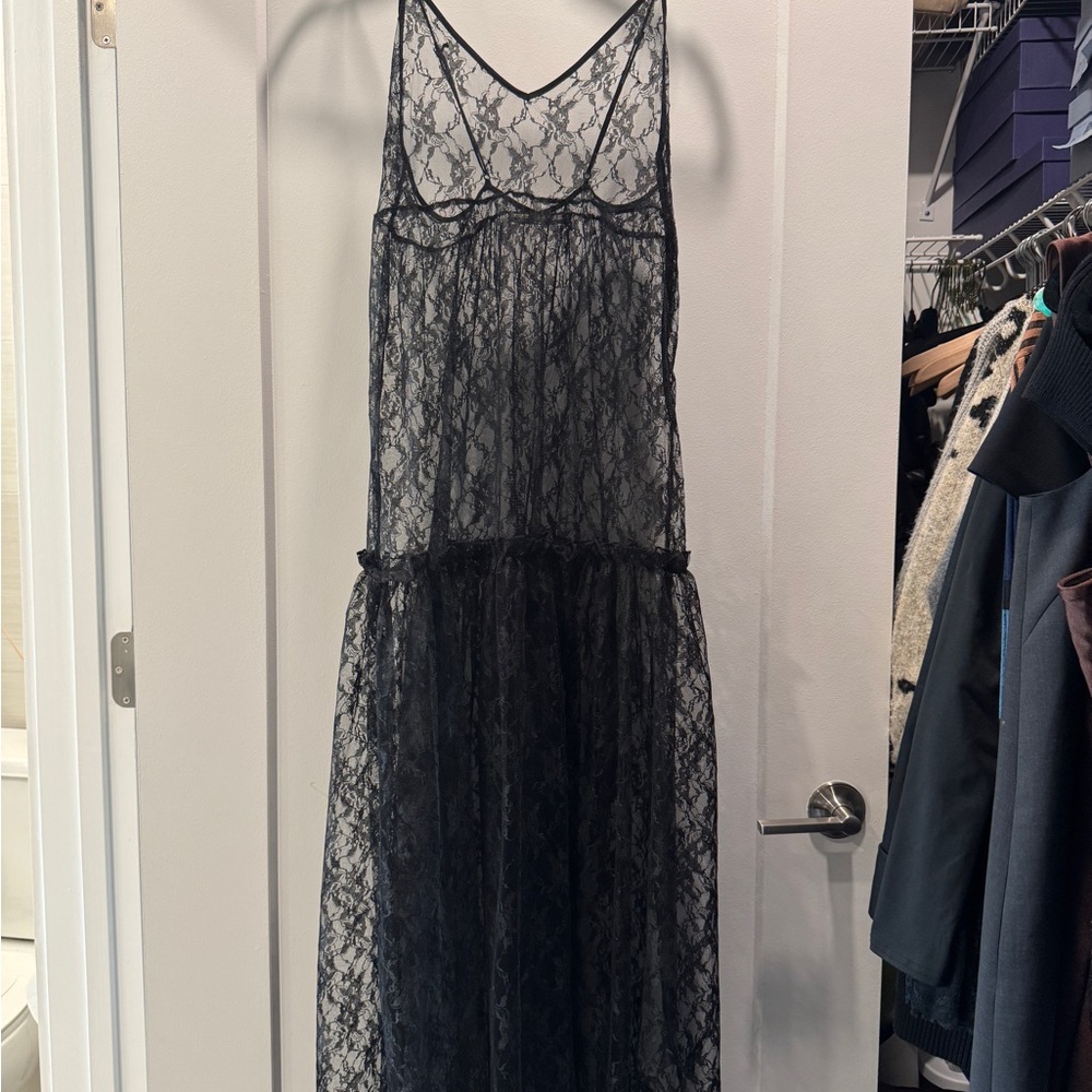 NWOT -Black Lace Sheer Dress